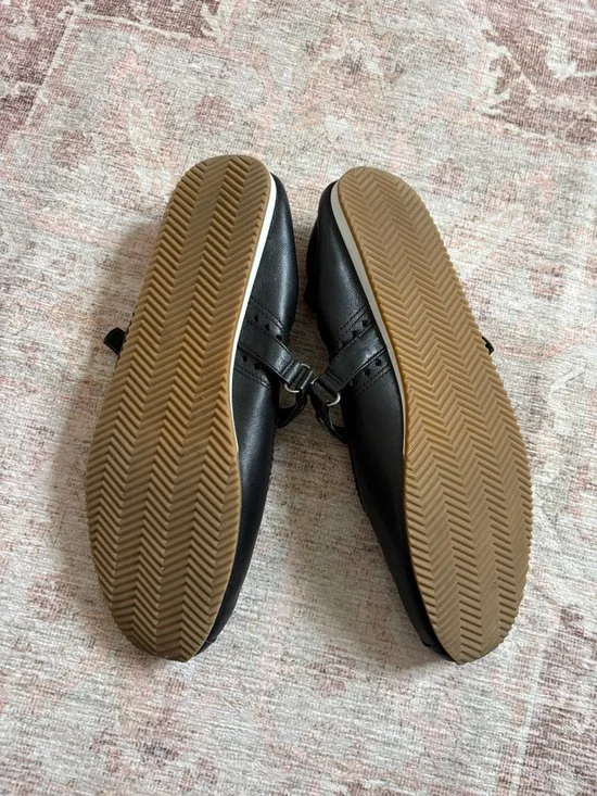 Steve Madden Black Mary Jane Flats with Studded Strap - Picture 4 of 5